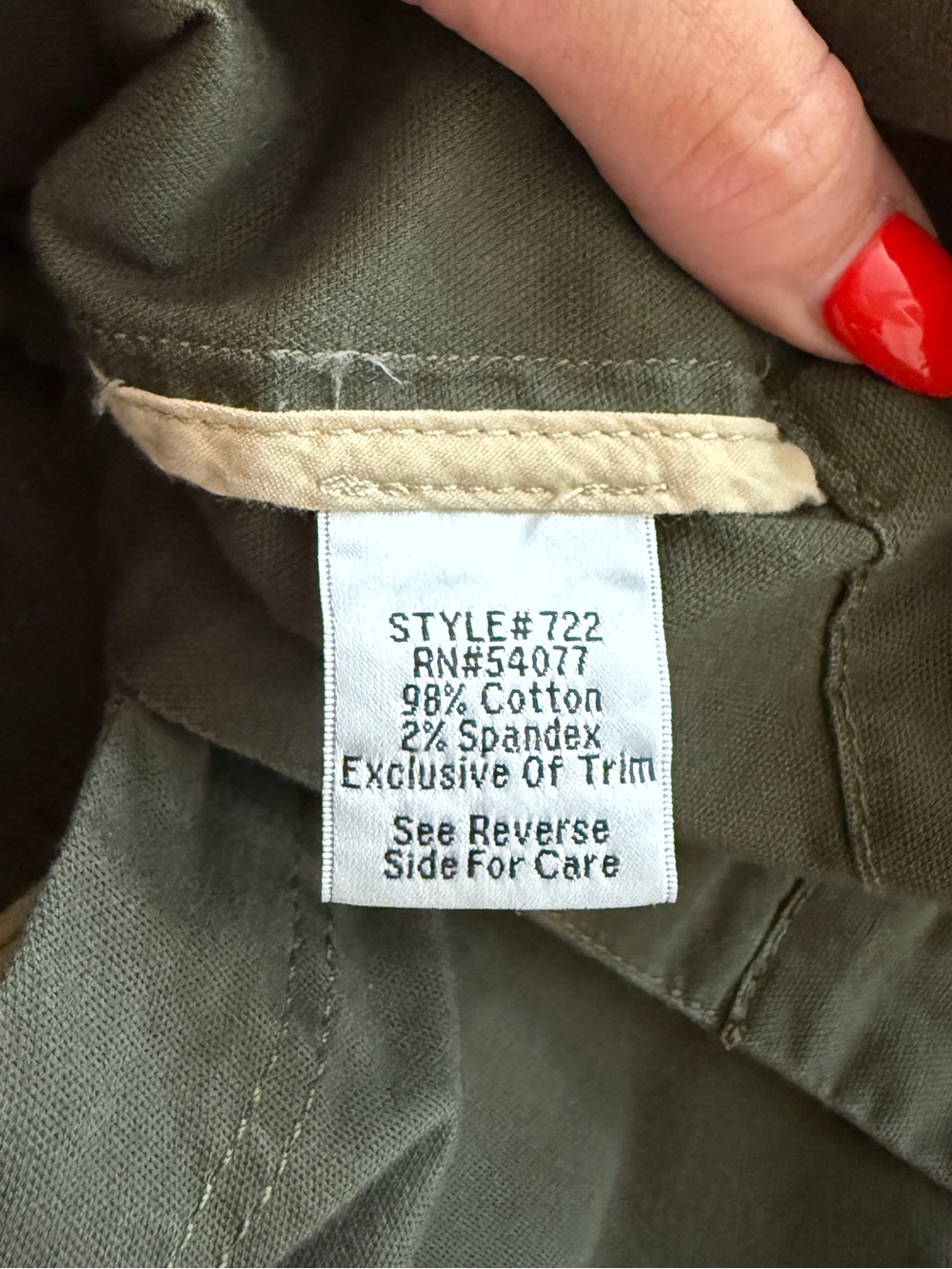 CABI Olive Green Utility Field Military Jacket Medium - Picture 10 of 10